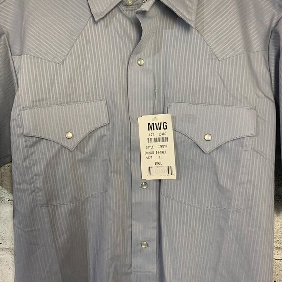 Vintage Mid West Garment Co. Pearl Snap Short Sleeve Western Shirt NWT - Picture 3 of 12